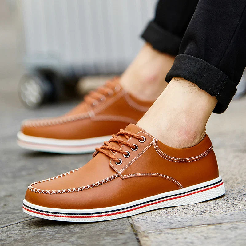 Men's casual business shoes flat shoes men's shoes handmade casual shoes British business people dress casual shoes plus size 47