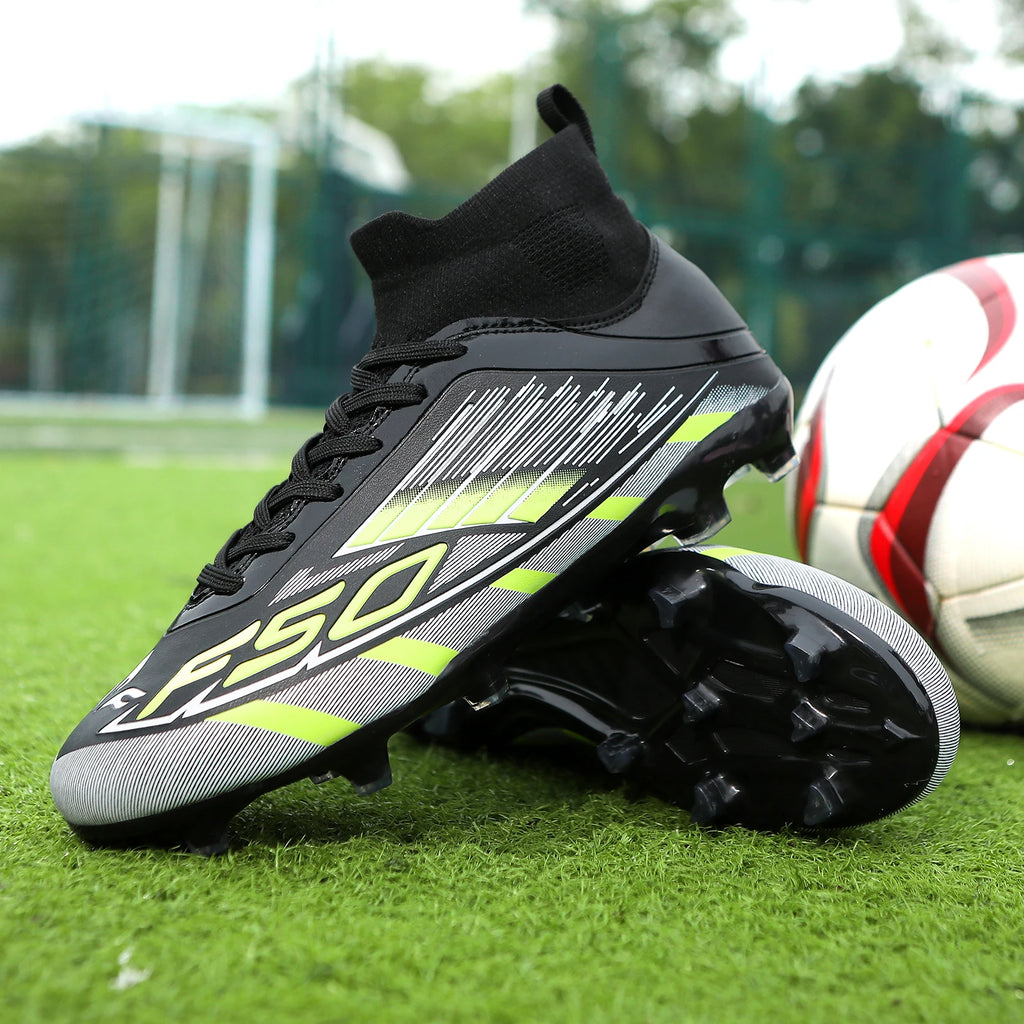 New Men Football Boots Unisex Comfortable Sneakers Soccer Shoes Non-Slip TF/FG Boys Professional Ankle Match Sports Shoes