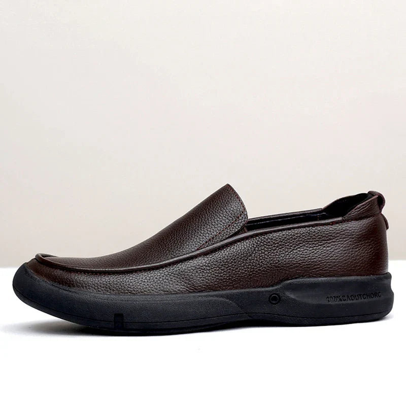 Leather Men Formal Shoes Luxury Brand 2026 Men's Loafers Dress Moccasins Breathable Slip on Black Driving Shoes Plus Size 37-48