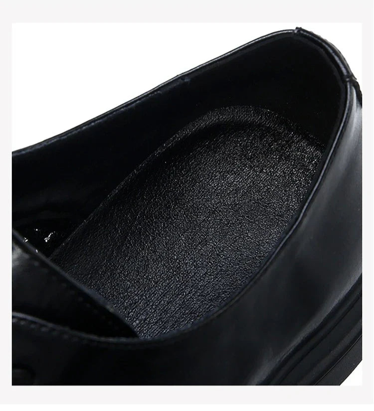 Summer Hallow Breathable Elegant Shoes Man Black Fashion Business Casual Shoe Male Lace Designer Leather Shoes for Men