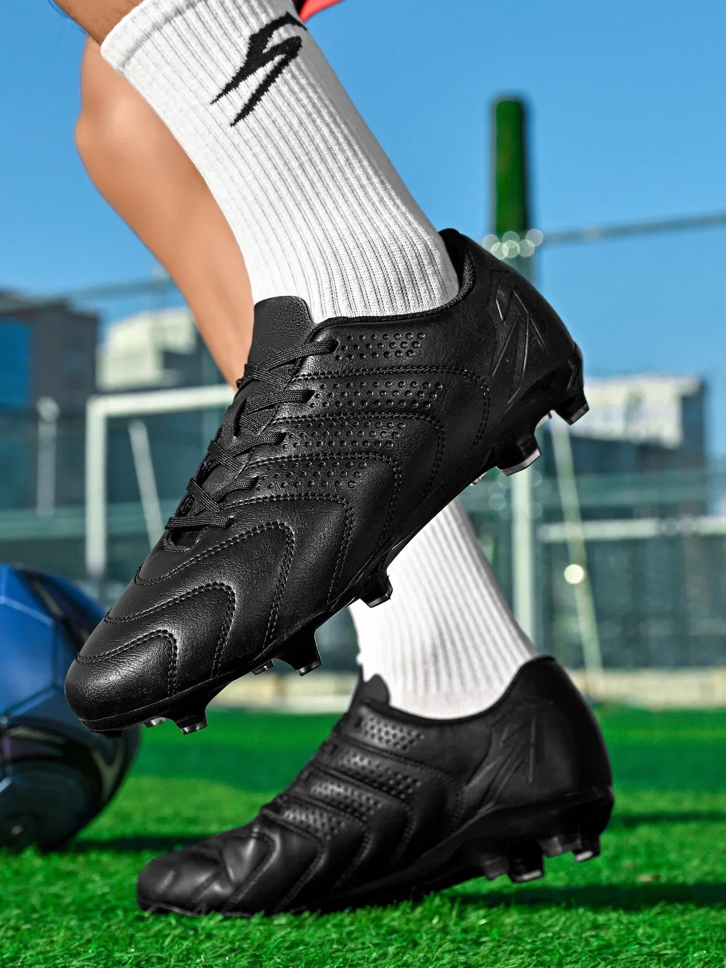 AG FG Athletic Soccer cleats PU Fabric Comfort Upper TPU Anti-slip Long Studs Sole Reliable Quality Adult Kids Training Shoes