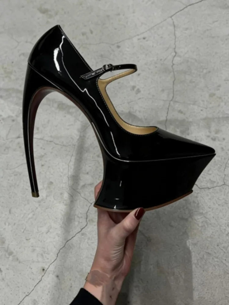 Spring/Summer New Pointed Stiletto High Heels Thick Bottom Ballet Sandals Bow Fashion Show Wedding Party Women's High Heels