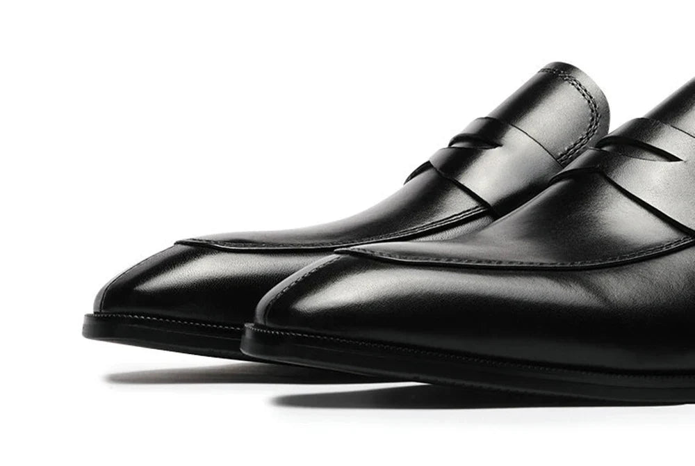 Men Loafer Casual Shoes Calf Leather Waterproofing Materials High Quality Wholesalers Online Formal Dress Slip-on Shoes