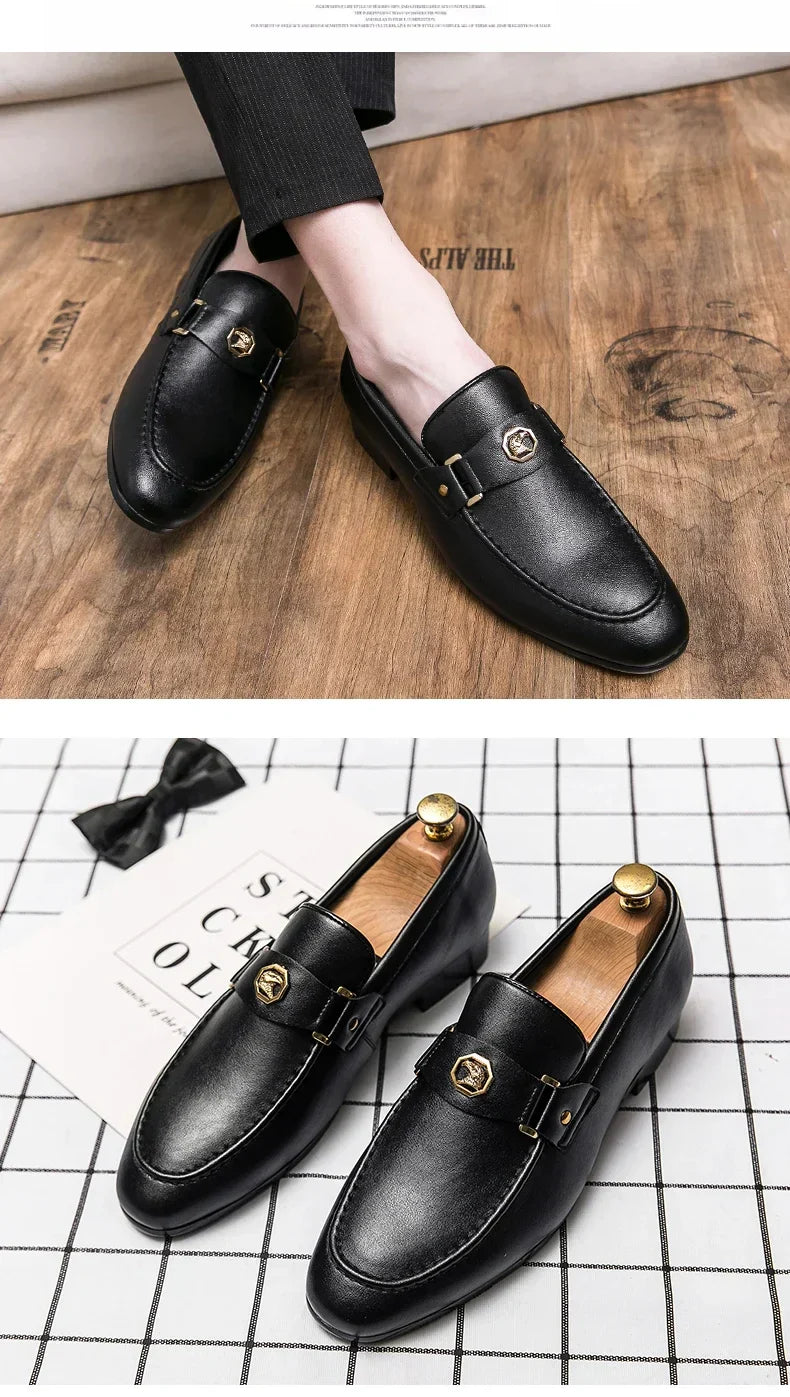 Luxury Men's Brown Dress Shoes 2025 Brand Oxford Shoes Man Social Casual Business Shoes Men Wedding Leather Shoe Zapatillas Male
