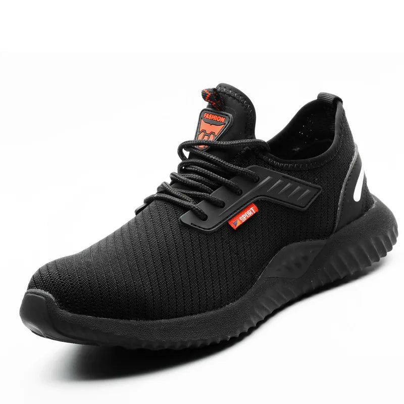 Work Men Safety Shoes Indestructible Steel Toe Shoes Puncture-Proof Anti-Smash Boots Protective Safety Boots Breathable Sneakers