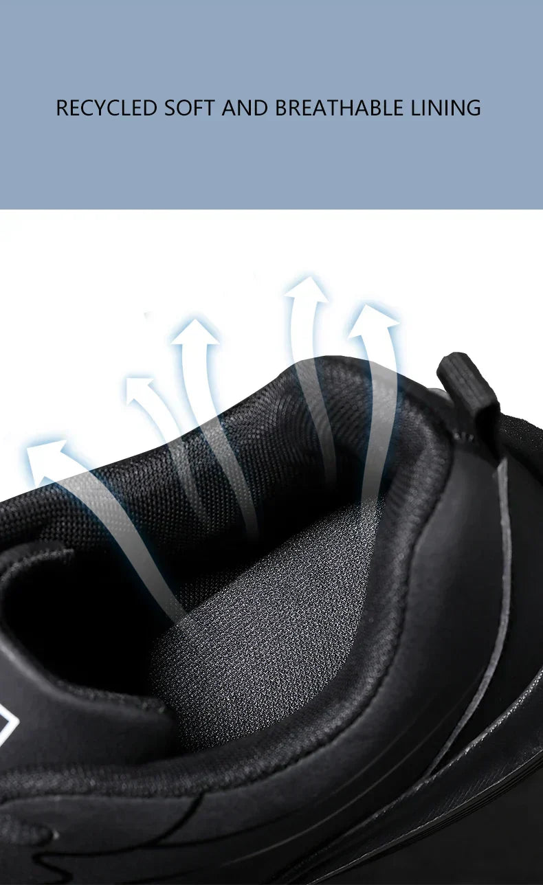 2025 New Lightweight Men Casual Leather Sneakers Non-slip Breathable Male Outdoor Running Shoes Lace Up Soft Sport Shoes