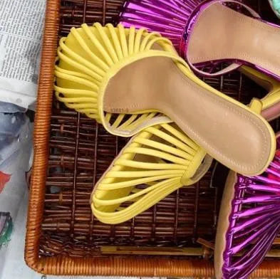 2026 New Sexy Women's Open Toe Mule Sandals - Slip On Stiletto Heels for Wedding/Party, Summer Breathable Comfort Dressy Shoes