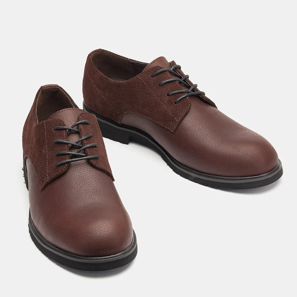Genuine Leather Men Derby Shoes Thick Sole Men Casual shoes Men Leather Shoes