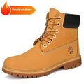 Boots Men High Top Boots High Quality Women Leather Shoes Fashion Outdoor Sneakers Men Lace Up Non-Slip Ankle Boots for Couple