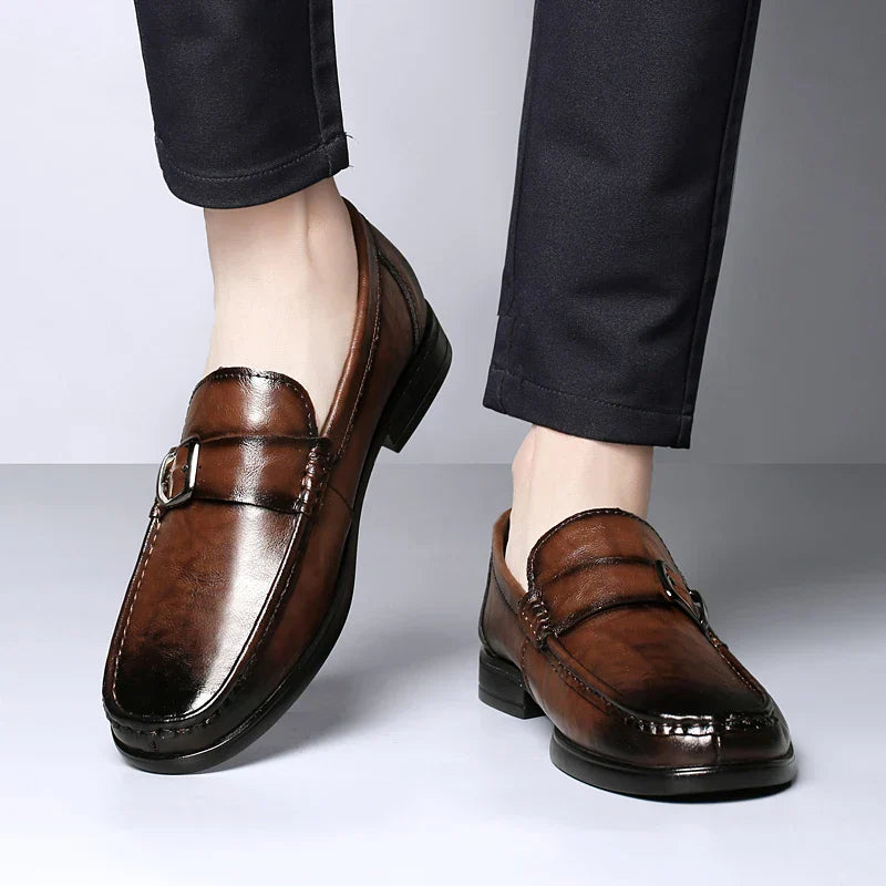 High Quality Men's Genuine Leather Loafers Handmade Casual Shoes Moccasins Slip on Walking Flats Versatile Male Business Shoes