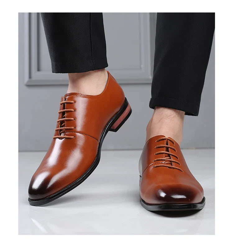Fashion Business Dress Men Shoes Classic Leather Men's Formal Shoes Comfortable Slip On Dress Shoes Men Oxfords Size 47 48