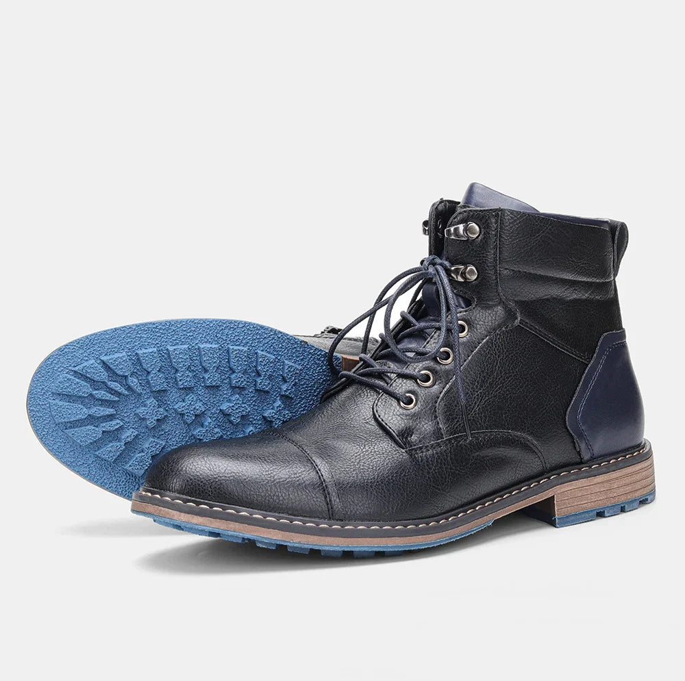 Size 7~13 Retro Men Boots 2023 Fashion Comfortable  Spring Leather Boots