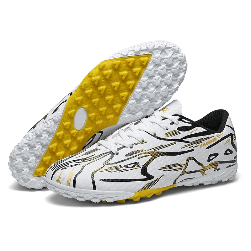 Unisex Men Women Youth TF Turf Soccer Cleats Lightweight Breathable Artificial Grass Training Football Shoes Non Slip Teenagers