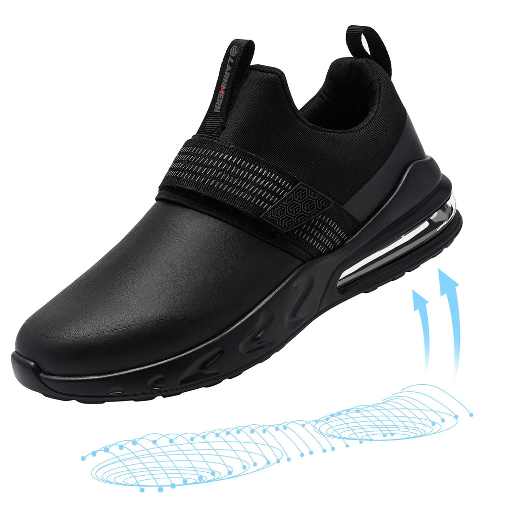 LARNMERN Chef Shoes for Men Kitchen Work SRC Slip Resistant Restaurant Shoe Food Service Waterproof Slip On Sneakers Shoes
