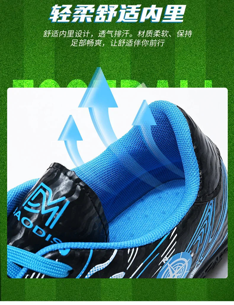 Men's football shoes with stud pattern for men, women, children, boys, teenagers, sports sneakers, outdoor training shoes