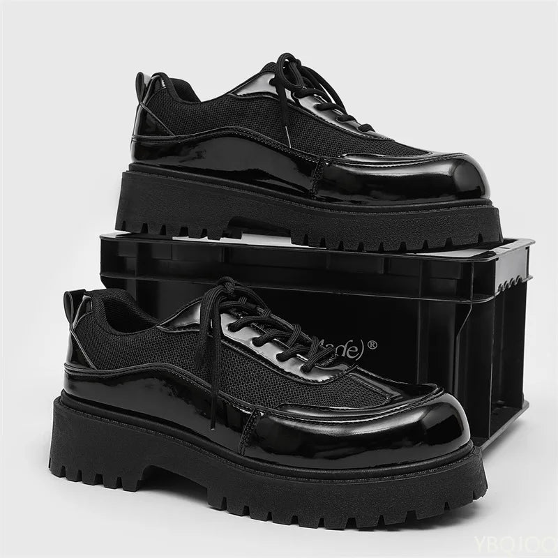 Fashionable versatile men's new spring autumn casual comfortable low top men's shoes thick sole elegant simple formal shoes
