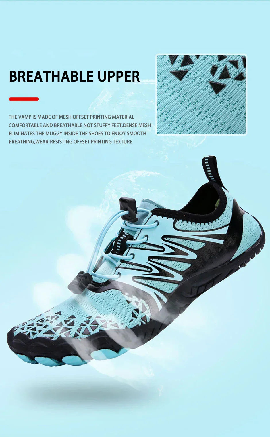Men Women Barefoot Outdoor Aqua Shoes Couple Quick-drying Wading Beach Swimming Fitness Cycling Sports Water Sneakers