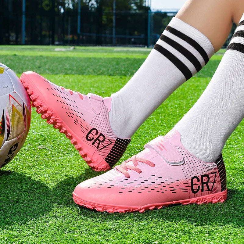 New Men Kids Football Boots Grass Boys Professional Non-Slip Ultralight Cleats Match Soccer Shoes Training Shoes Drop Shipping