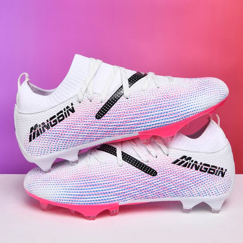 Turf Soccer Cleats Professional Men Football Boots Breathable Mesh Youth Soccer Shoes Anti Skid Male Sneakers Society Chuteira