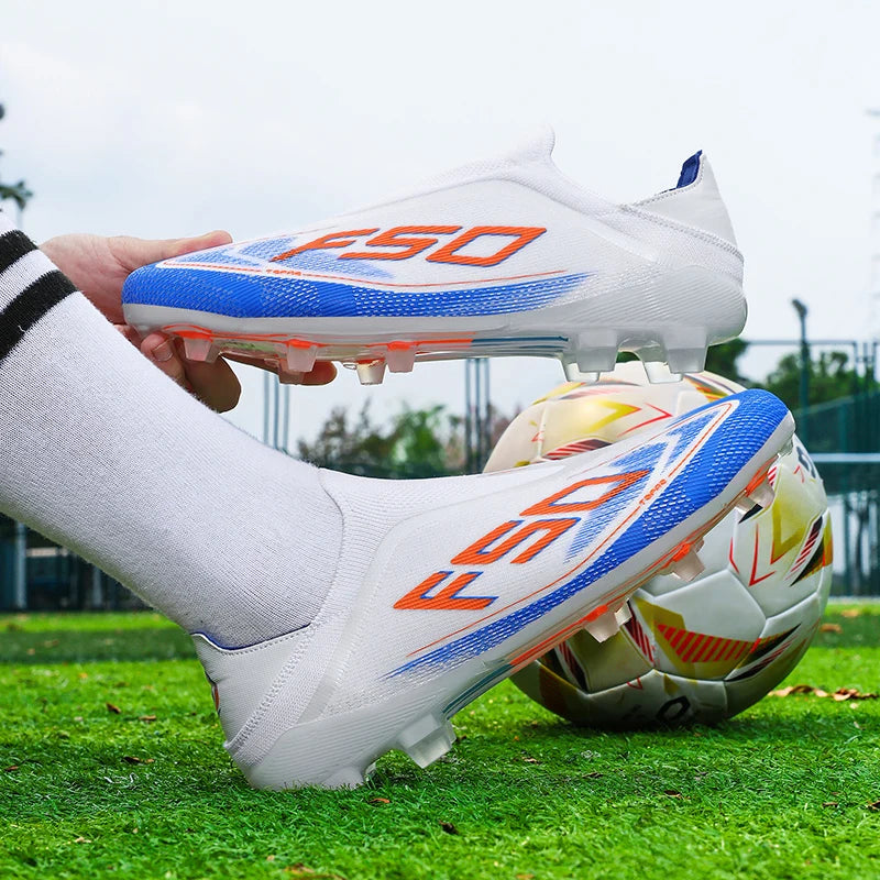 New Men Soccer Shoes Hot-selling Match Football Boots Sneakers Grass Cleats High-top Light High-quality Outdoor Non-Slip Boys