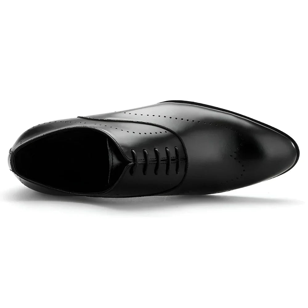 Full-Grain Leather Formal Derby Shoes for Men Daily Wear Business Oxford Dress Shoes