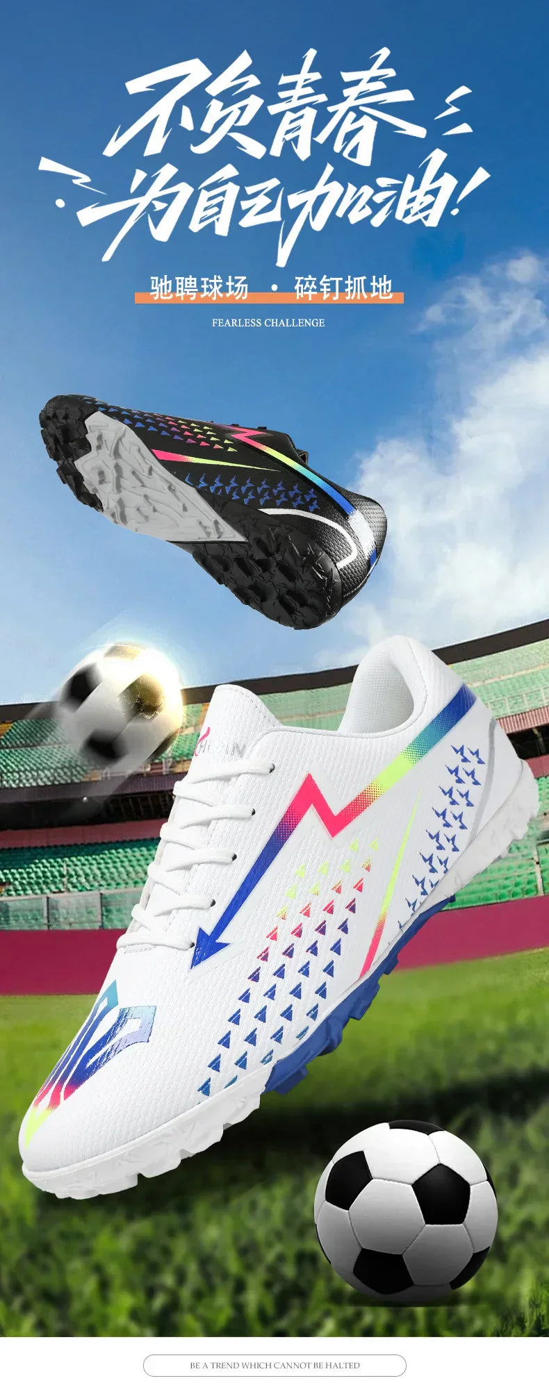 High Quality Mens Soccer Shoes Society Ultralight Turf Soccer Cleats Sneakers Training Football Boots Chuteira Campo 35-45