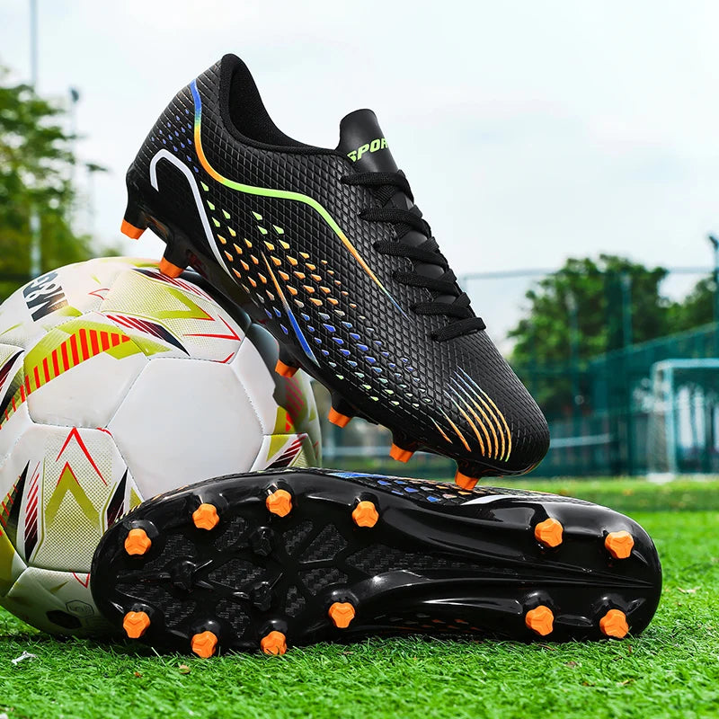 Professional Grassland Football Boots Anti Collision Toe Wear Resistant Non Slip Spikes Breathable Daily Training Footwear