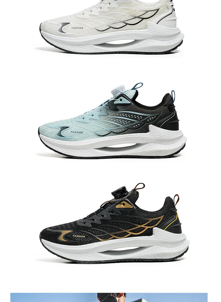 Summer Breathable Casual Sports Shoes for Men, New Fashionable and Versatile Breathable Mesh Rotating Buckle Running Shoes Suitable for Outdoor Sports and Daily Wear