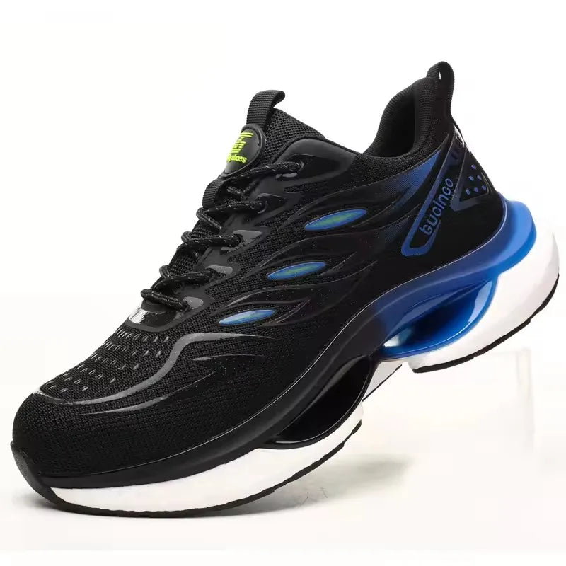 Fashion Security Men Sport Shoes Work Boots Safety Steel Toe Shoes Men Puncture-Proof Safety Shoes Lightweight Protective Shoes