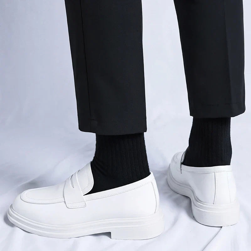 New Summer Slip on Flats Stylish Leather Men's Loafers Fashion Casual Shoes Man Light Antiskid Driving Shoes Handmade Moccasins