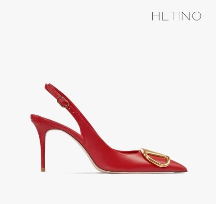 HLTINO Fahion Slingback Black Comfortable Women Summer Shoes Very High Heel Sandals 2025 Trend for Wedding Party Dress