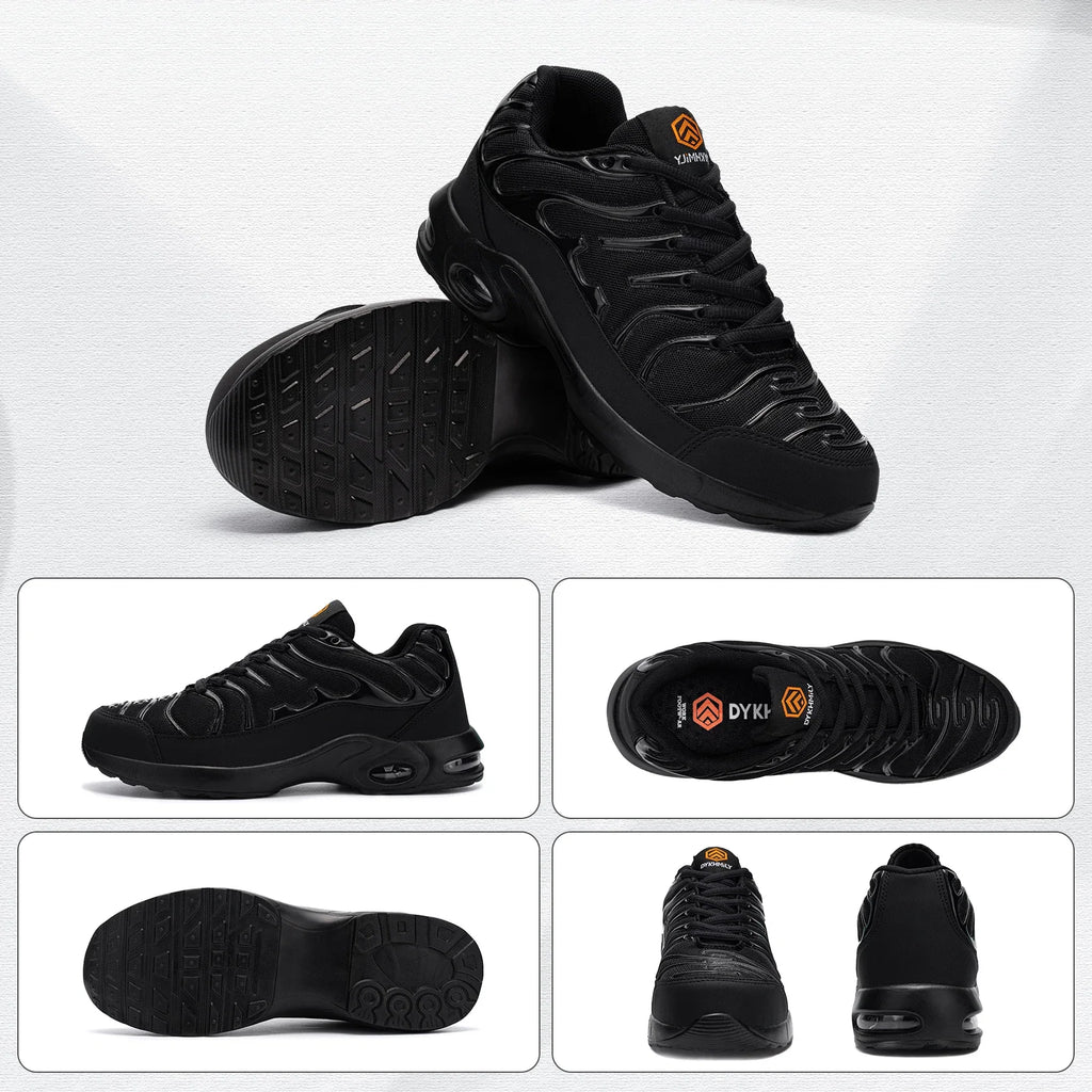 Men's Safety Shoes Air Cushion Steel Toe Work Sneakers Breatherable Anti-smash Anti-puncture Work Shoes
