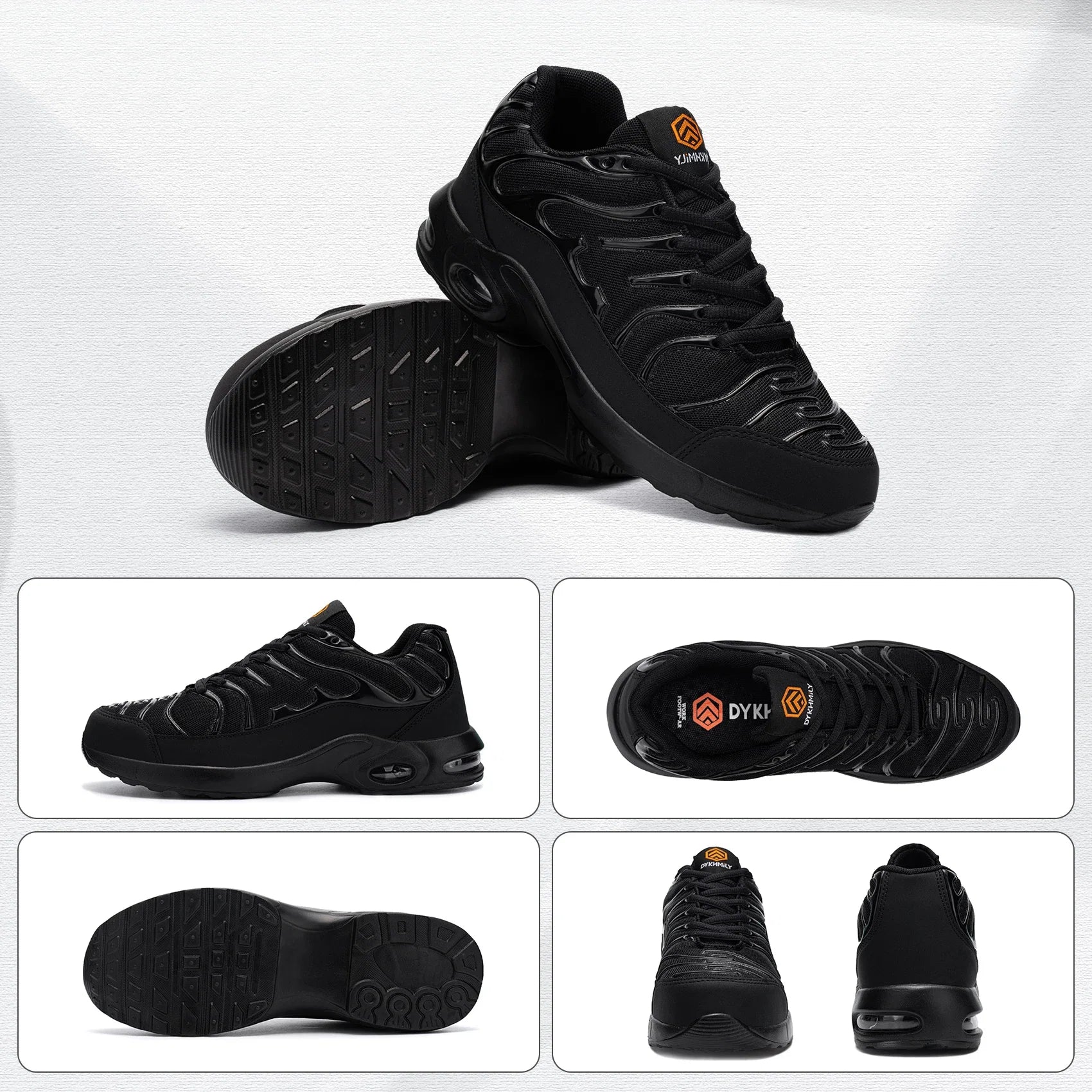 Men's Safety Shoes Air Cushion Steel Toe Work Sneakers Breatherable Anti-smash Anti-puncture Work Shoes