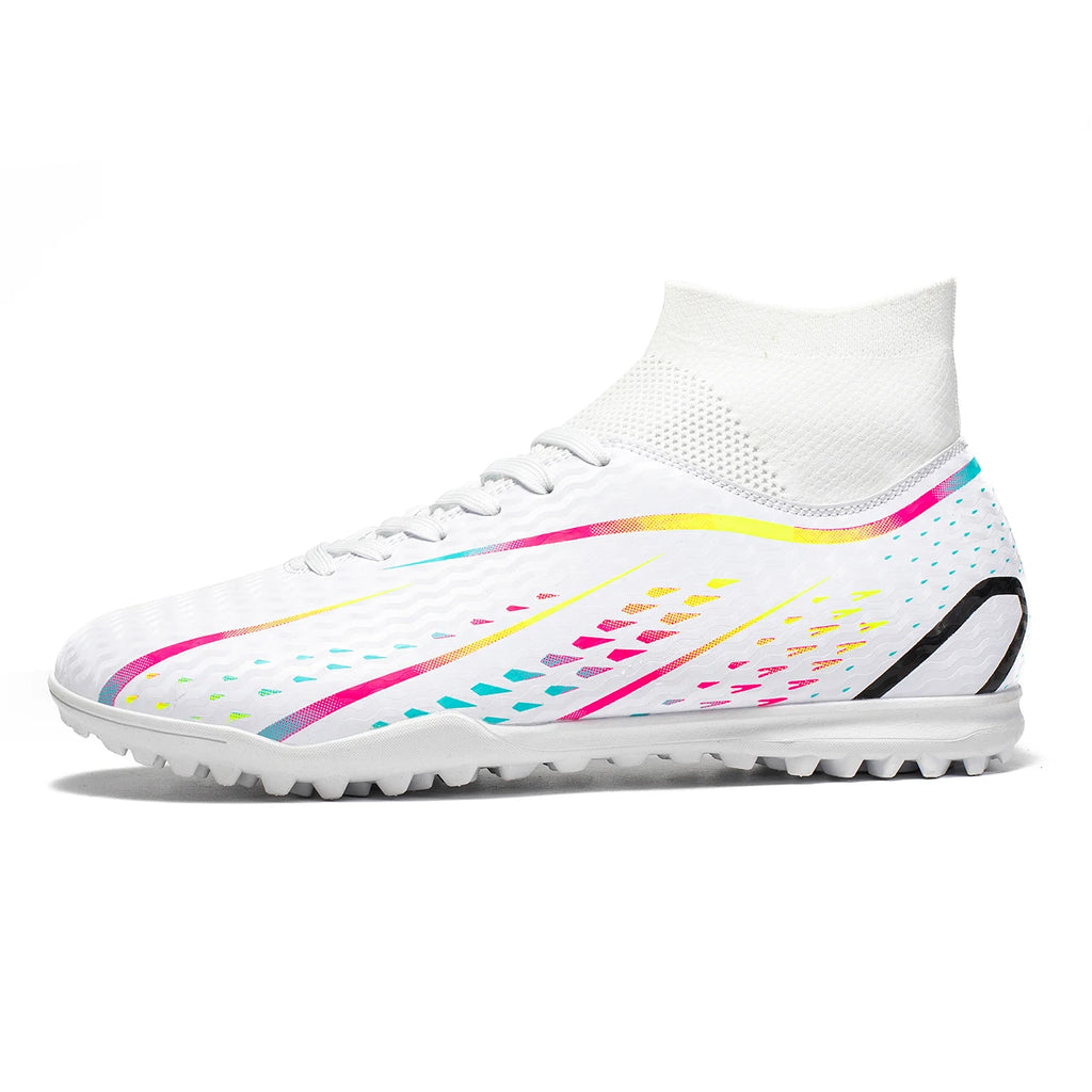 Adult TF football shoes Quick Dry PU Breathable Fabric Anti-abrasion Rubber Sole Light Fit For Mid-level Turf Football Enthusias