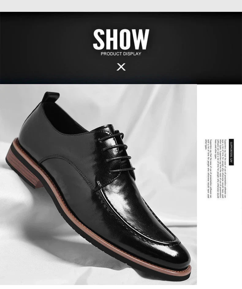 Men's Oxford Derby Dress Shoes Business Formal Casual Party Footwear Comfortable New Fashion Solid-Color Sneakers