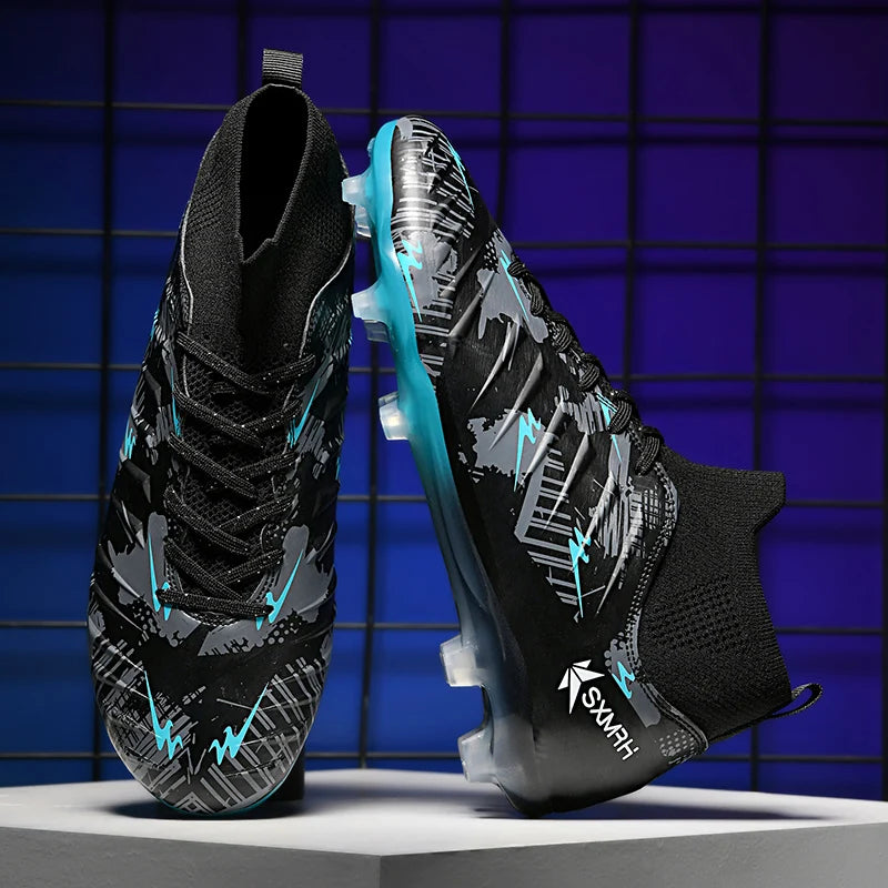 Double Star FG Long Studs Soccer Cleats Size 35-46 Breathable Wearproof Outdoor Natural Grass Unisex Professional Football Shoes
