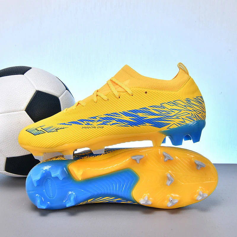 NEW Without-lace Mens Soccer Shoes Boys Training Non-Slip Turf Soccer Cleats TF/FG Football Sneakers Chuteira Campo 35-45