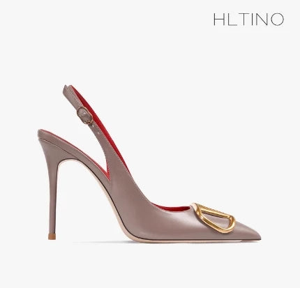 HLTINO Fahion Slingback Black Comfortable Women Summer Shoes Very High Heel Sandals 2025 Trend for Wedding Party Dress