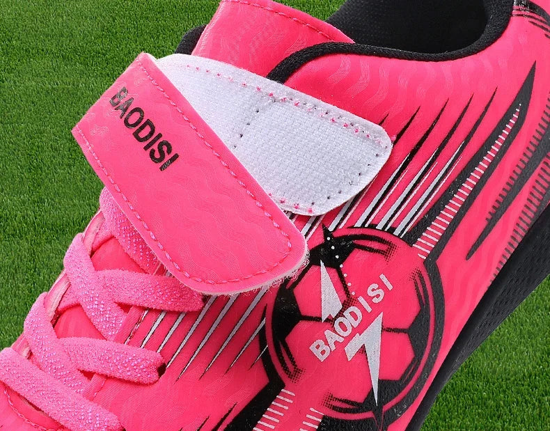 Kids Soccer Cleats Football Shoes AG/TF Studs Non Slip Wear Resistant Breathable Training Sneakers Children Boy Girl Match Boots