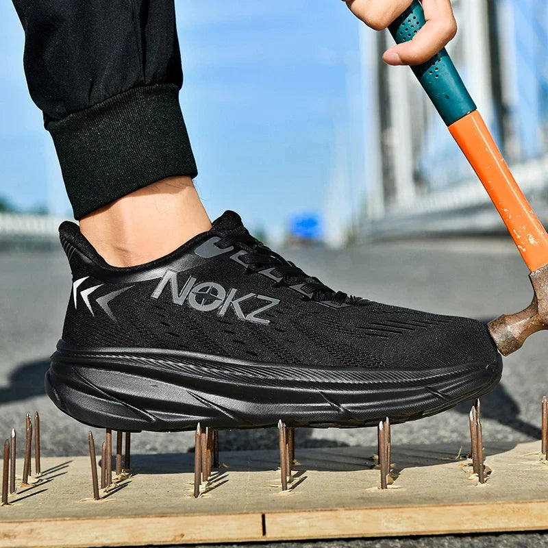 New Men Work Shoes Steel Wear-resistant Safety Shoes Anti-impact Steel Toe Sneakers Protective Breathable Sneakers Construction