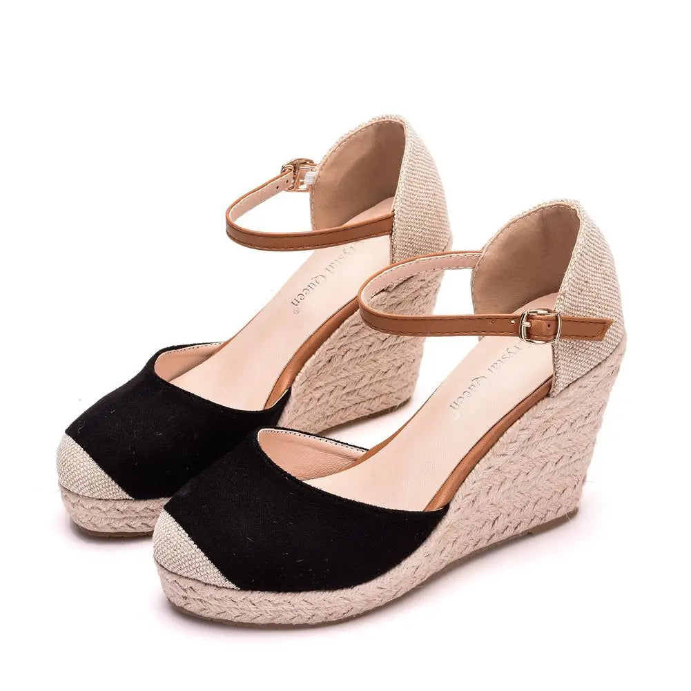 Shoes for Women Summer Fashion Sandals Platform Women Wedges High Heel Casual Ankle Strap Sandals Comfortable Zapatos De Mujer