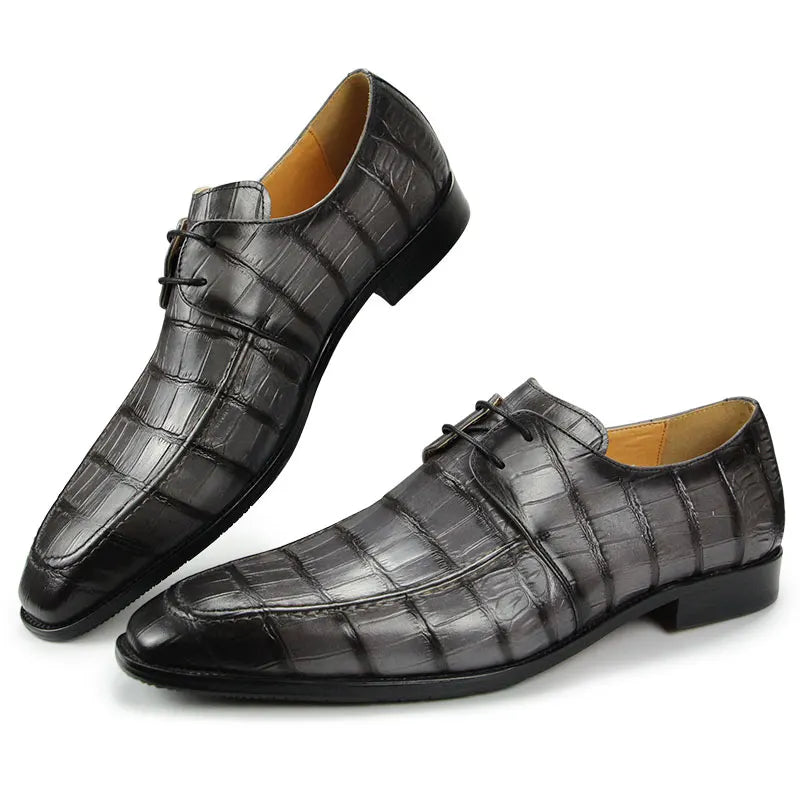 Premium Men's Handmade Leather Oxford Shoes High-End Business Formal & Casual Derby Shoes for Youth|British Style Carved Design