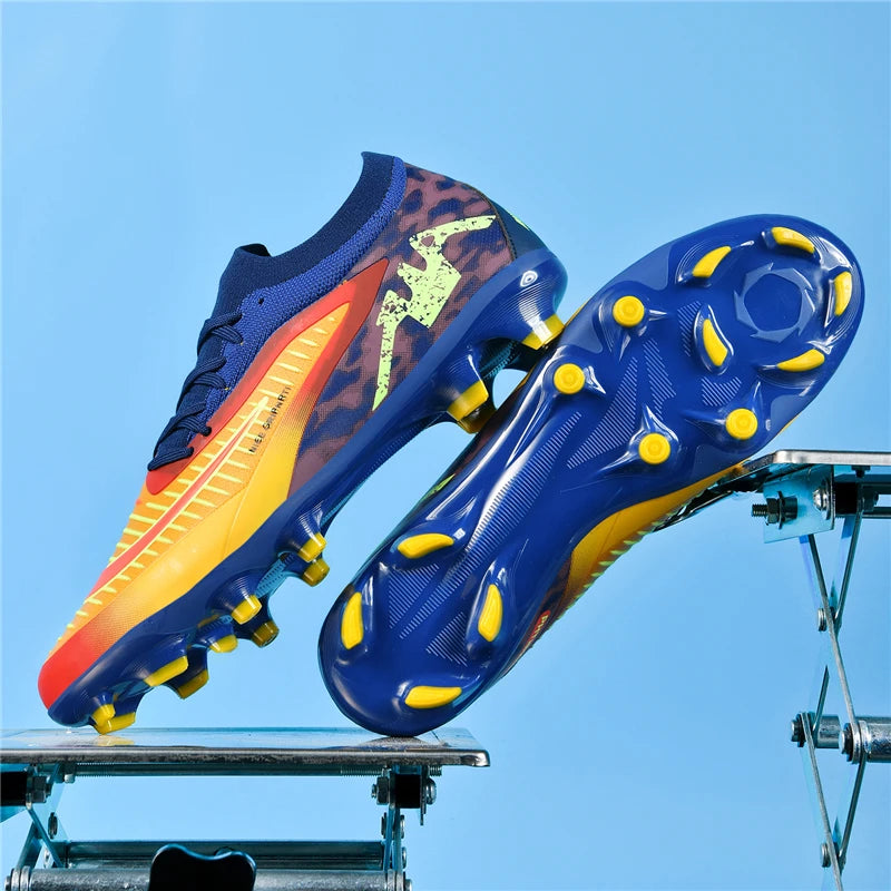 2026 Men's Breathable Soccer Shoes with Long Anti-Slip Studs, Durable Wear-Resistant Outdoor Football Cleats for Firm