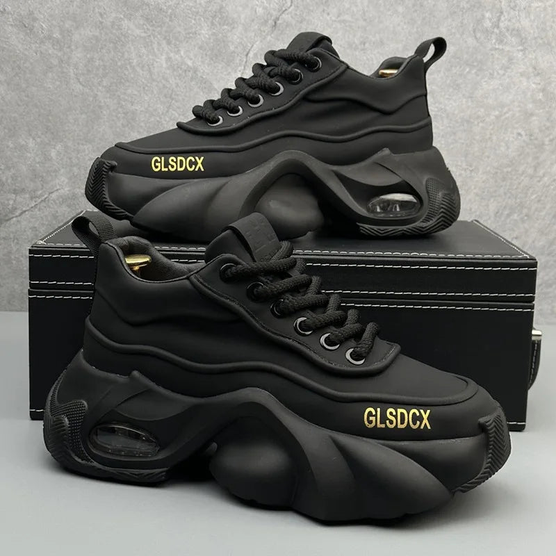 Designer Style Men Shoes 2025 Autumn Fashion Comfortable Men's Thick Platform Sneakers Casual Shoes Sports Trainers Tenis