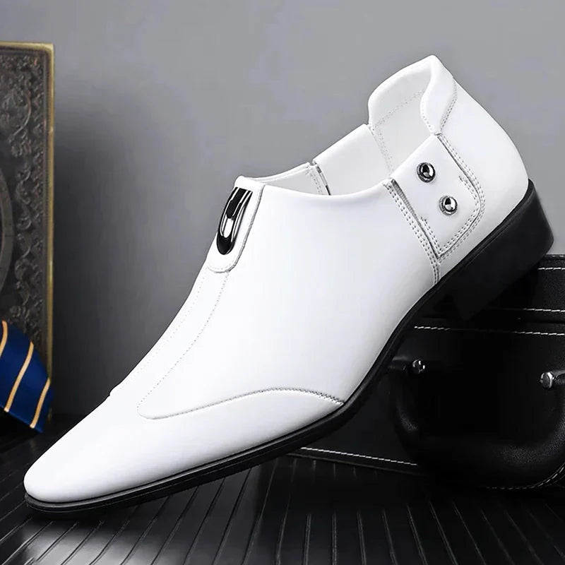 Summer Men's Breathable Mesh Casual Fashion Black/White Leather Board Shoes Comfortable Insole Suitable for Business Occasions