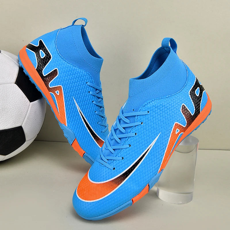 Men Professional Soccer Cleats FG/TF Football Boots Non Slip Breathable Training Shoes Outdoor Match Sneakers Grass Turf Sports