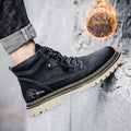 Luxury Men High Top Boots Autumn Vintage Men British Leather Boots Fashion Non Slip Motorcycle Boots Chelsea Botas Hombre 38-47