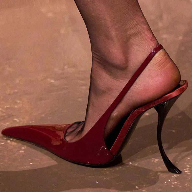 European American Women High Heeled Shoes Woman's Strange Heels Stiletto Summer Sandals Sexy Ladies Shallow Wedding Dance Pumps