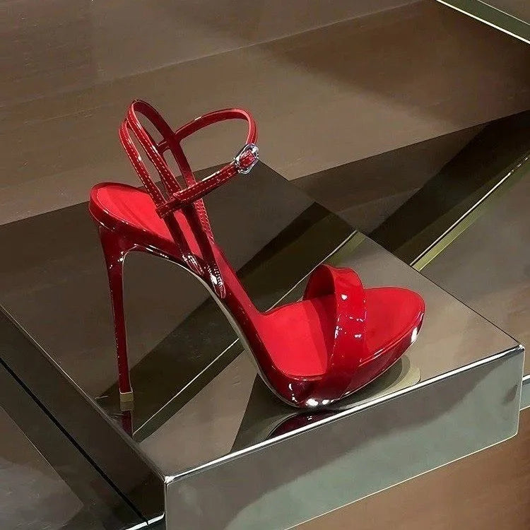 2026 New Model Sexy European Style High Heeled Women Shoes Elegant Sophisticated Open Toe Fashionable Sandals