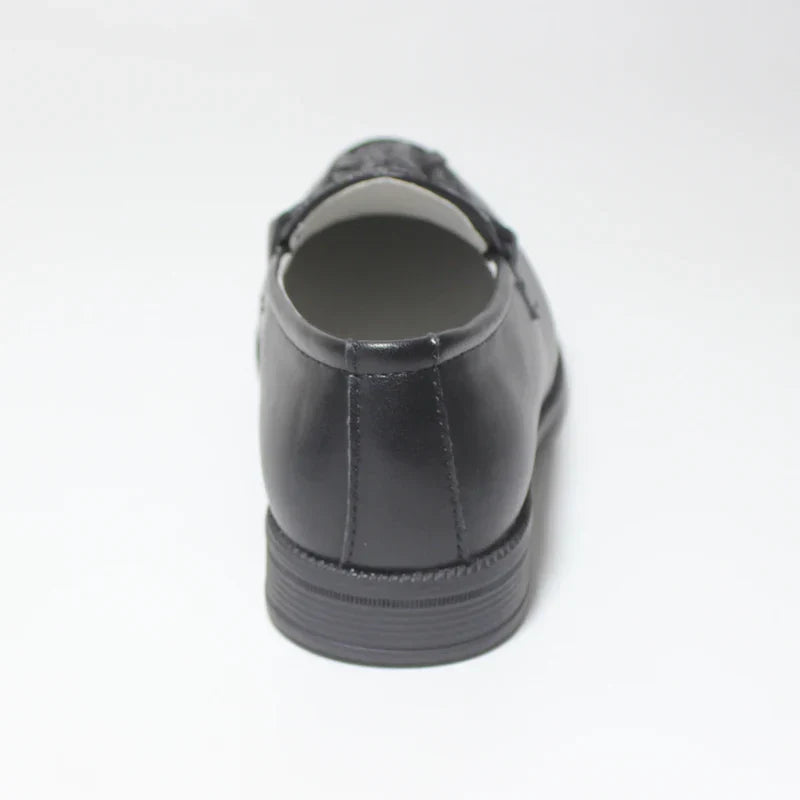 2023 Boys Shoes With Tassel Matte Black PU Leather Loafer Slip on Embossing Moccasins For Kids Boy Dress Shoe Italian Breathable